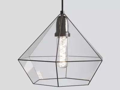 Pendant geometric glass light  Wend Free 3D model