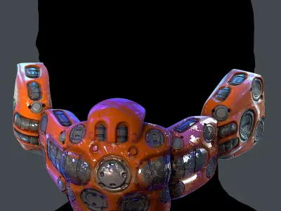 Gas mask helmet 3d model scifi Low-poly Low-poly 3D model