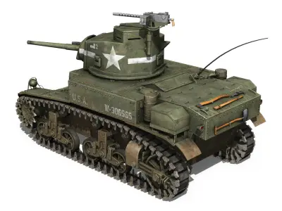M3 Light Tank Stuart - W306565 3D model