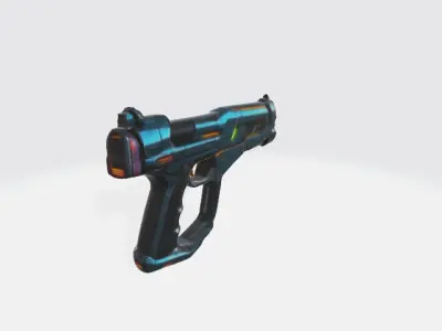 Futuristic sci-fi energy weapon 3D model