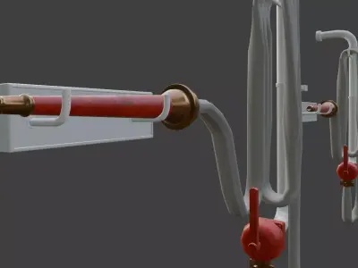 fire hose - Titanic white star line 3D model