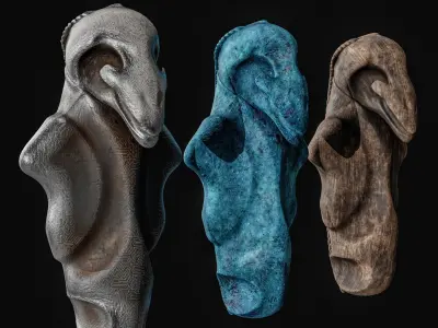 Sci-Fi Relic 3 Pack Low-poly 3D model