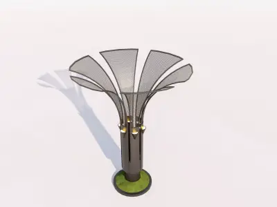 Contemporary Mesh Petal Outdoor Lighting Low-poly 3D model
