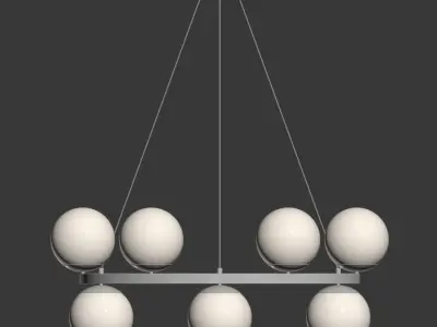 bubbles brass ring pendant light cb2 3D model