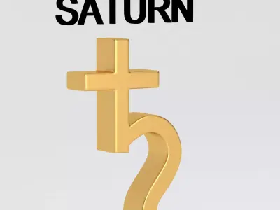 astrological sign solar system SATURN 3D model