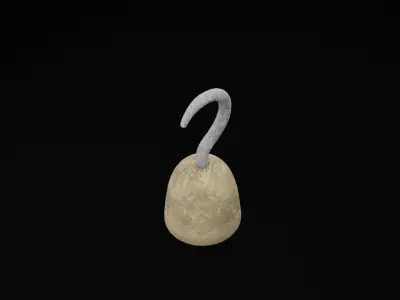 Classic Pirate Hook Low-poly 3D model