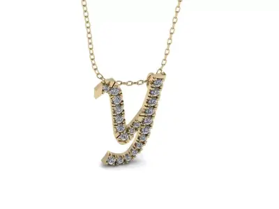 Pendant Alphabet Letter Y 3D print model
