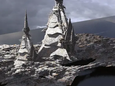 New Egypt Pyramid City Tower city  3D model