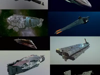 SPACESHIPS BUNDLE 01 3D model