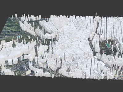 Madrid City  Low-poly 3D model