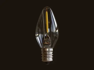 Candle Light Bulb 3D model