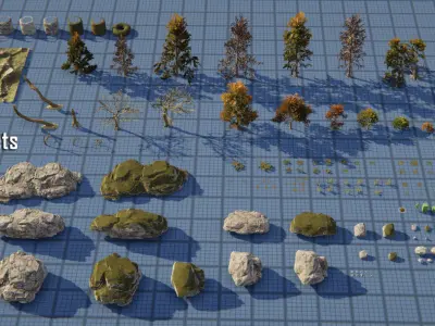 The Toby Foliage Engine Low-poly 3D model