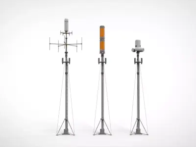 sci fi Mast 6 3D model