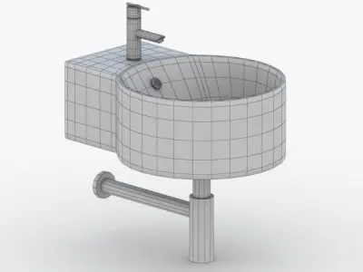 1610 - Sink Low-poly 3D model