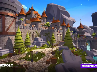 Minipoly Series - Mythic Castle  Low-poly 3D model