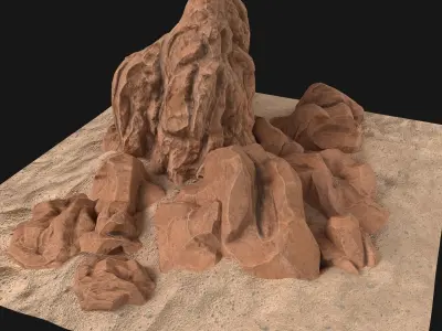 Desert rock 3D model
