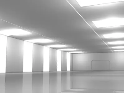 Sci Fi Warehouse Low-poly 3D model