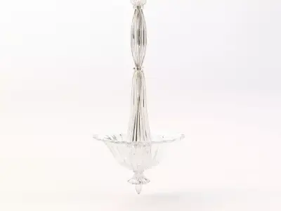 Fluted Murano Glass Chandelier 3D model