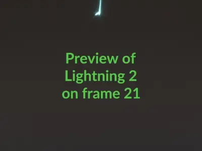 Animated Lightning v2 Low-poly 3D model
