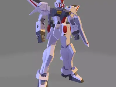 Robot Mecha X-12 Steel Vanguard - Modelo 3D Estilo Anime 3D model