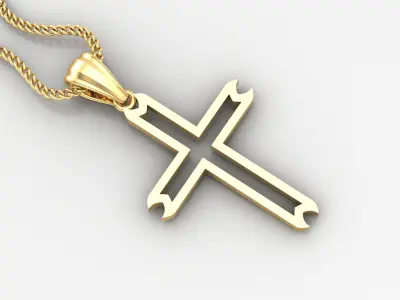 Cross Light Gold 4CP031 3DM STL 3D print model purchase