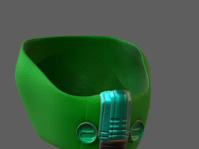 Gas mask helmet 3d model scifi Low-poly  Low-poly 3D model 229