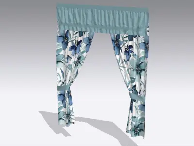 Curtain Low-poly 3D model