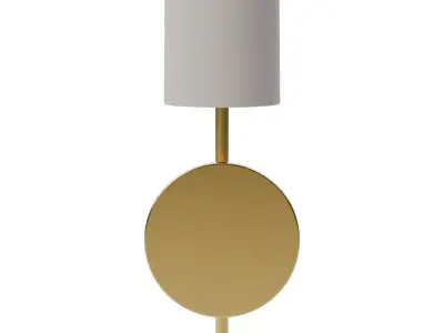 Jensine Wall Sconce White Lamp Low-poly 3D model