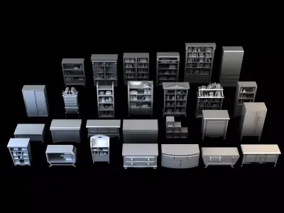 Miniatures - The Sims - Wardrobes and Bookshelves 3D print model