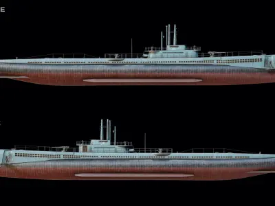  USS Archerfish Submarine PBR 