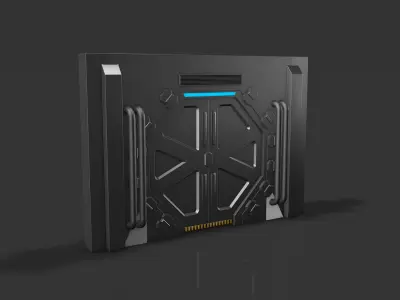 Sci Fi Door Low-poly 3D model