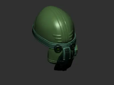 helmet high poly sculpt 3d printable  3D model 89
