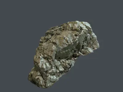 3d scanned rock cliff J 3D model