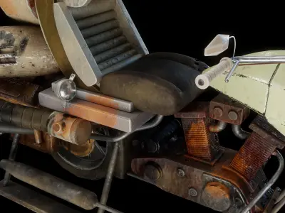 Turbo Mule Hover Motorcycle Low-poly 3D model