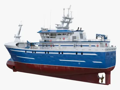  Longline Fishing Vessel Blue 