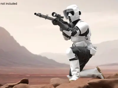  Star Wars Scout Trooper Rigged for Cinema 4D 