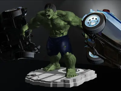 Hulk From Movie The Incredible Hulk 2008  File STL Two Versions 3D print model