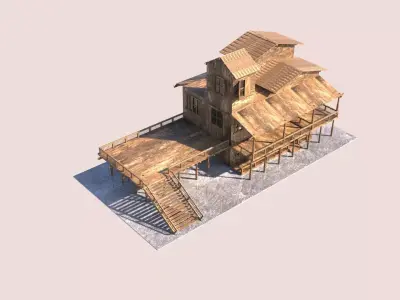 Wooden House 3D model
