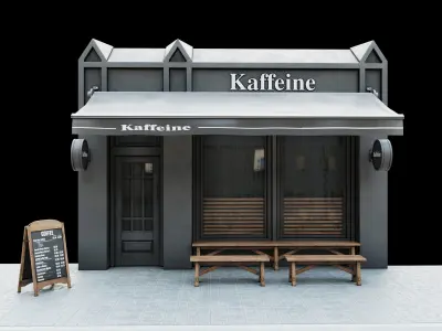 coffee shop V 001 3D model