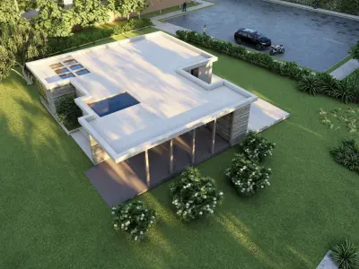 Casa Scene-villa-modern house 3D model