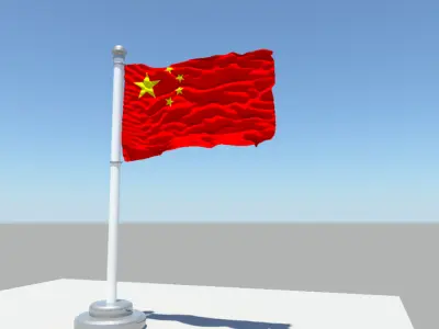 China flag 3D model