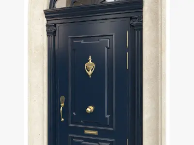 Entrance classic door 91 3D model