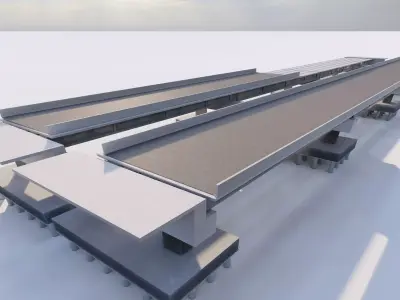 Bridge Construction 3D Model - Detailed Look into Infrastructure 3D model buy