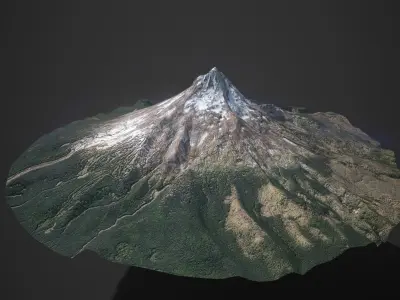 low-poly 3d model  mountain Low-poly 3D model