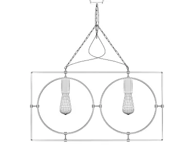 Dark Metal Ceiling Lamp 3D model