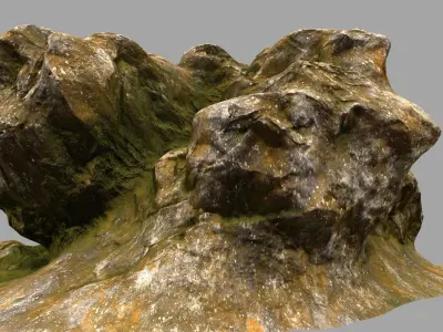 Rock Mount Low-poly 3D model purchase