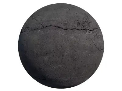 Asphalt 02 cracked PBR Low-poly 3D model