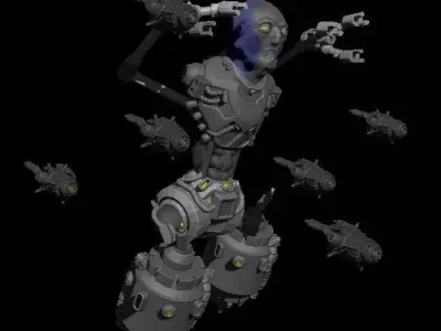 Sci-fi robot-doctor 3D model