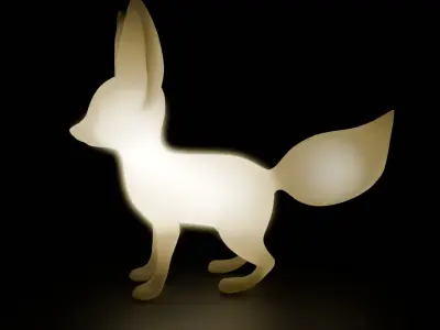 Indirect lighting of Fennec 3D model