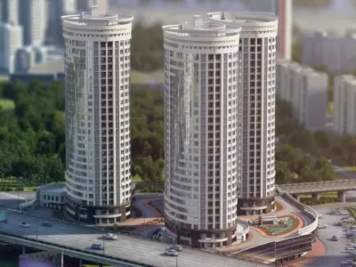 City detailed 3d scene 3D model